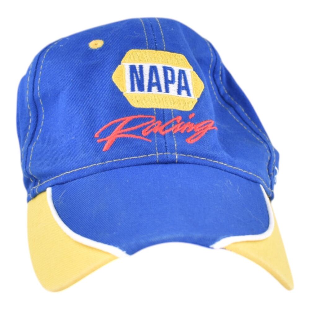 NAPA Racing Michael Waltrip Blue Yellow Baseball Cap Hat Adjustable NASCAR Fan